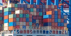 intermodal cargo shipping container import logistics chain port containers