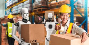 global trade warehouse logistics robot supply