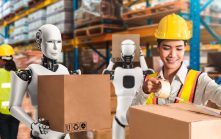 global trade warehouse logistics robot supply